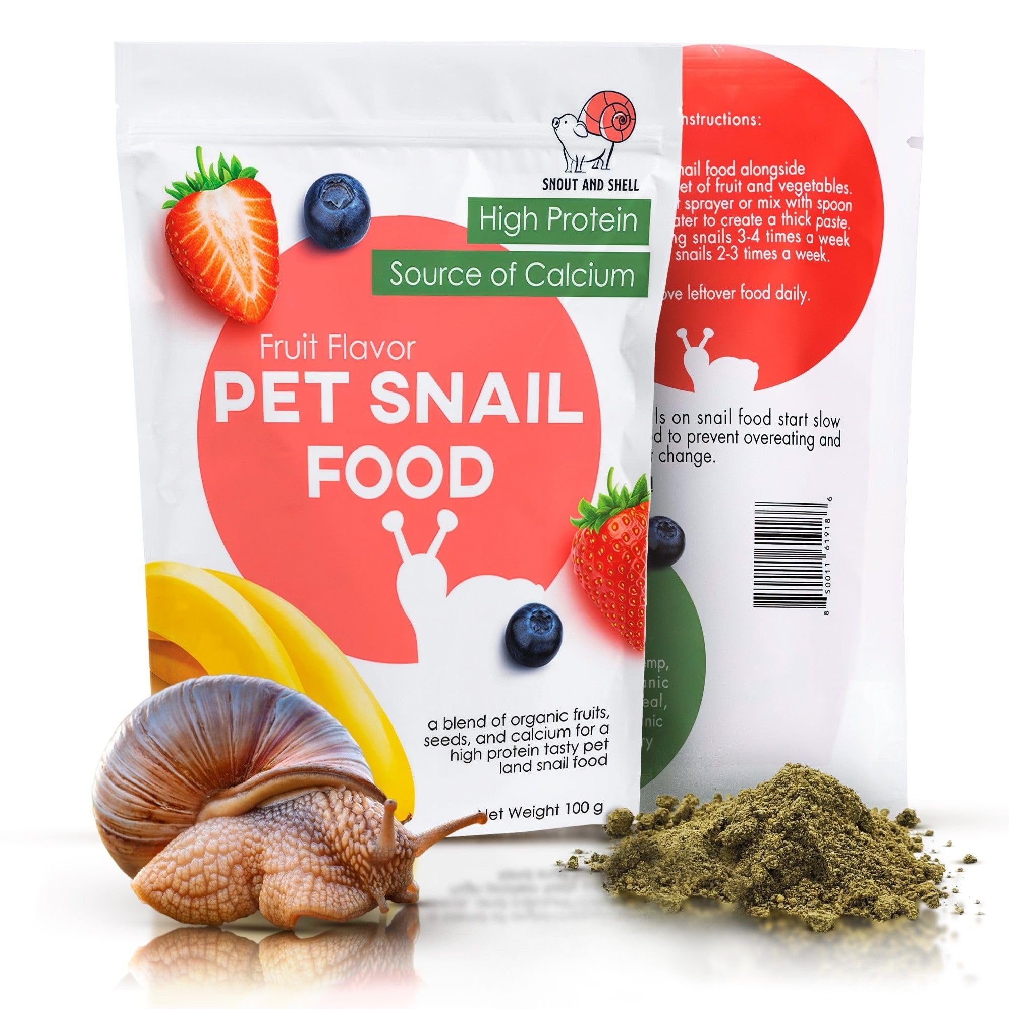 Snout and Shell Snail Food - Vegetable Flavor