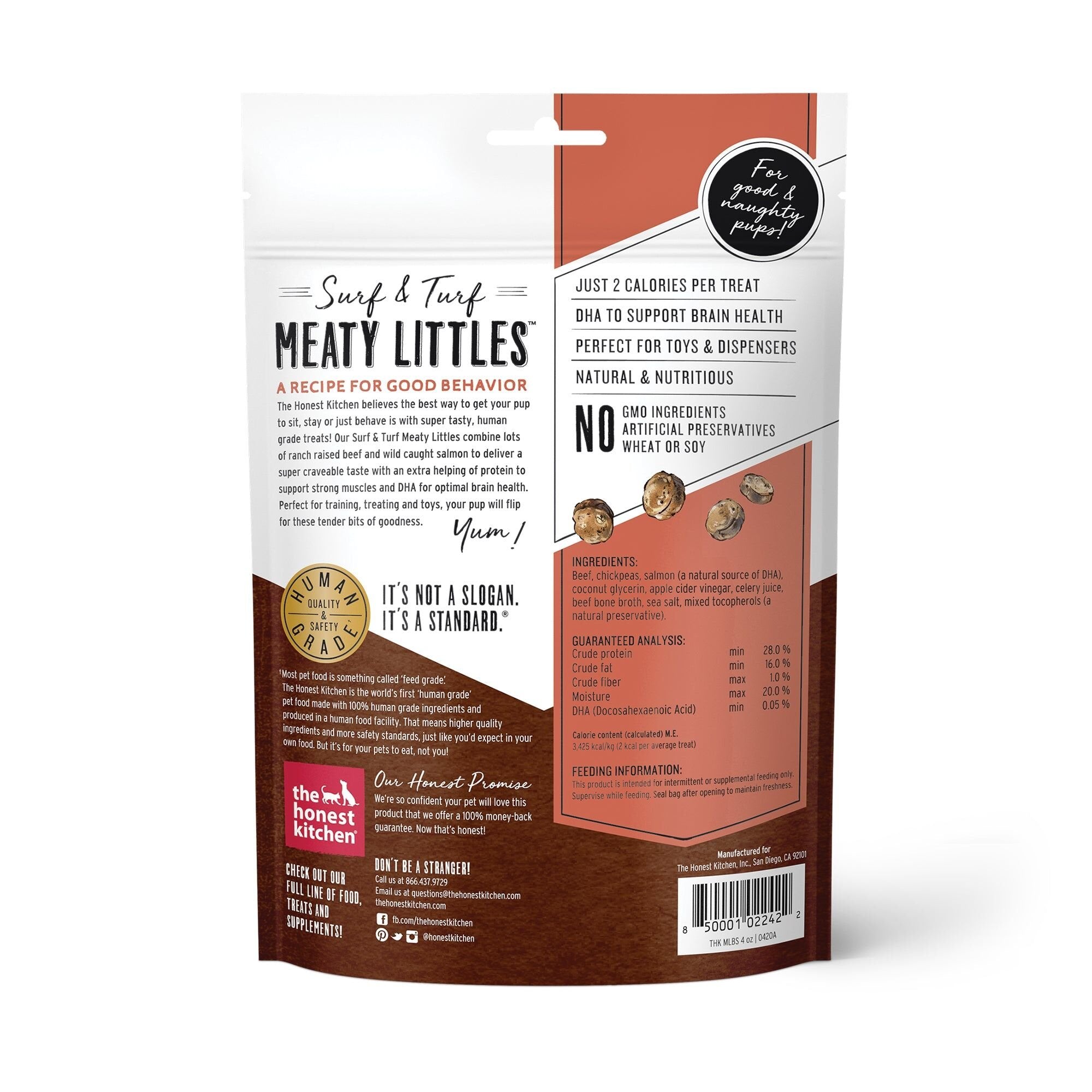 THE HONEST KITCHEN Dog - Beef & Salmon Meaty Littles Treats 4 oz