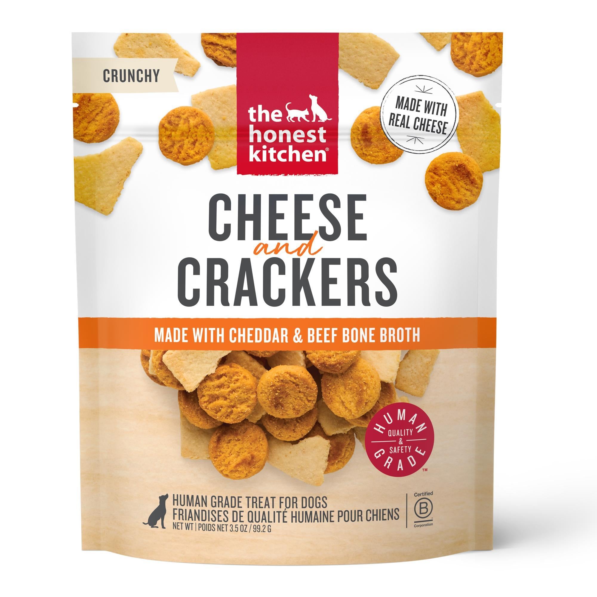 THE HONEST KITCHEN Dog - Cheese & Crackers with Cheddar & Beef Bone Broth 3.5 oz