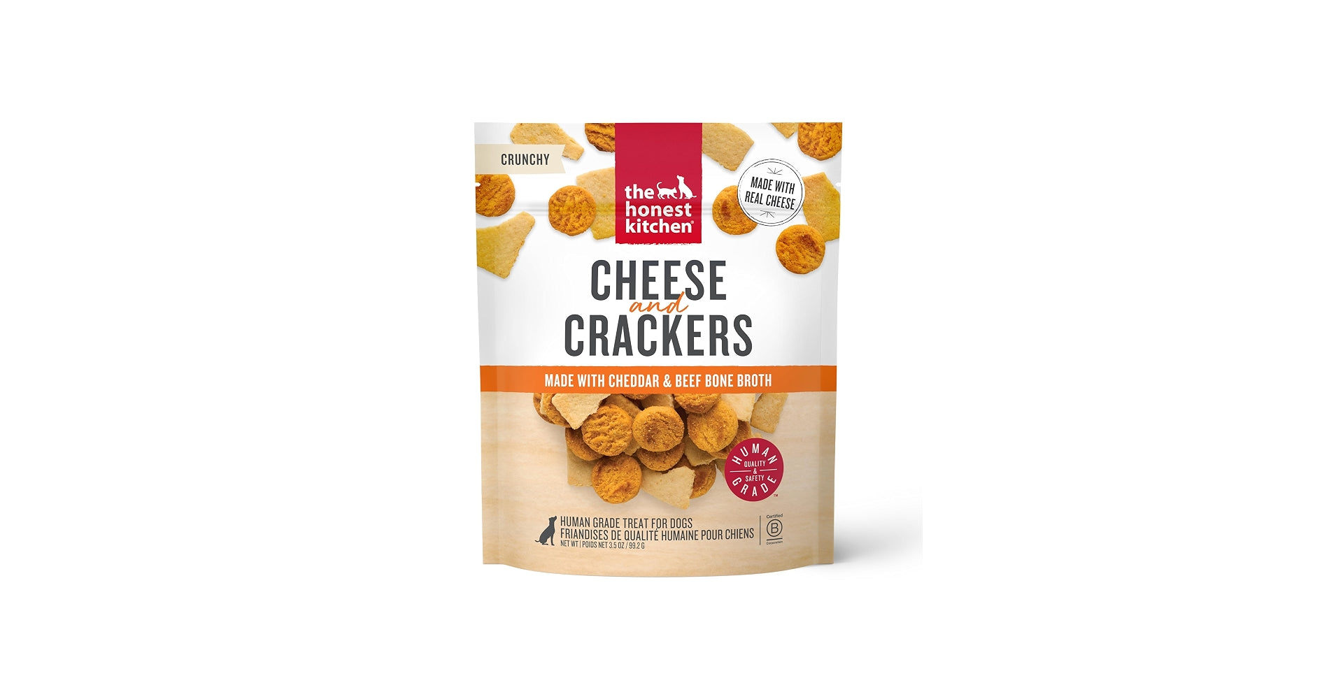 THE HONEST KITCHEN Dog - Cheese & Crackers with Cheddar & Beef Bone Broth 3.5 oz