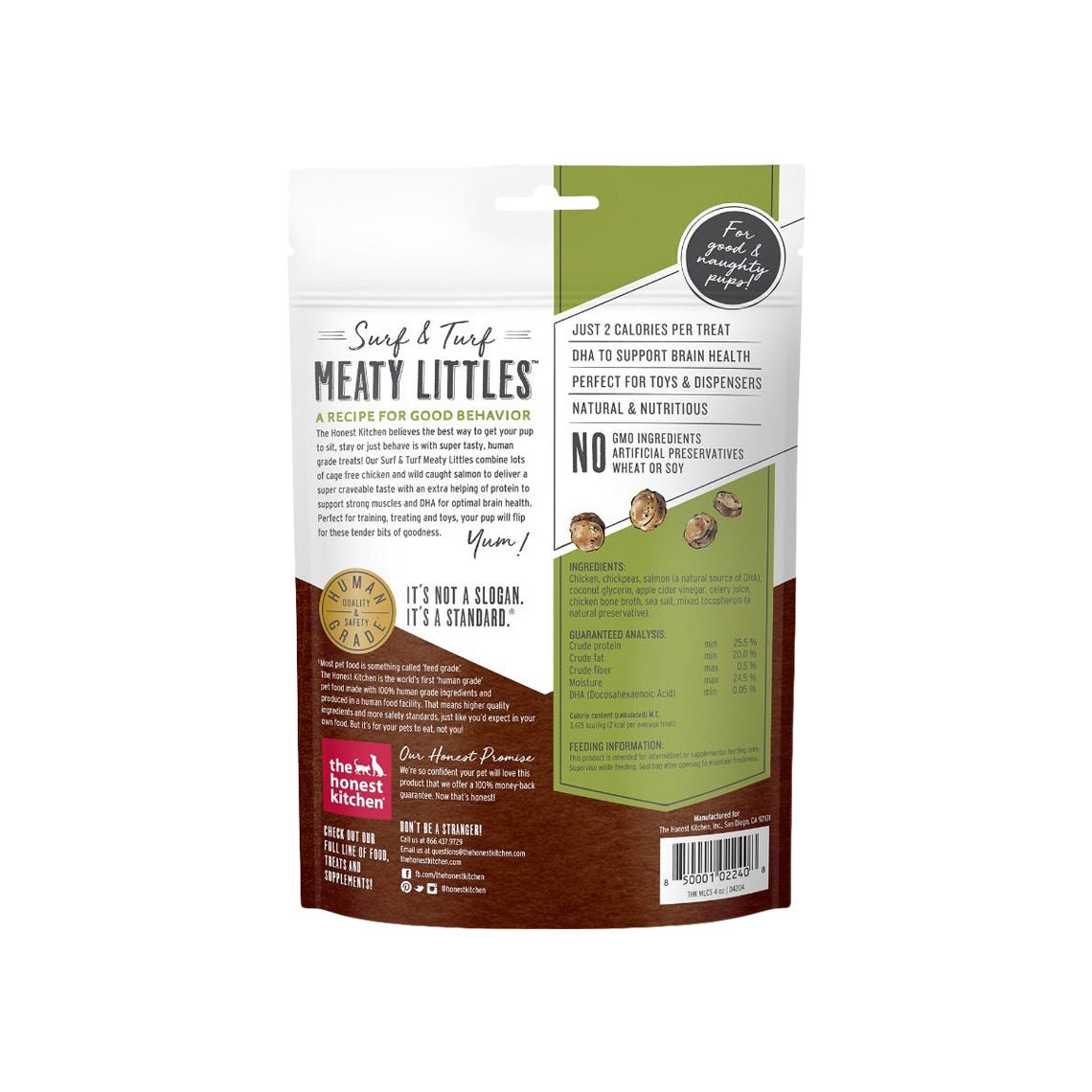 THE HONEST KITCHEN Dog - Chicken & Salmon Meaty Littles Treats 4 oz