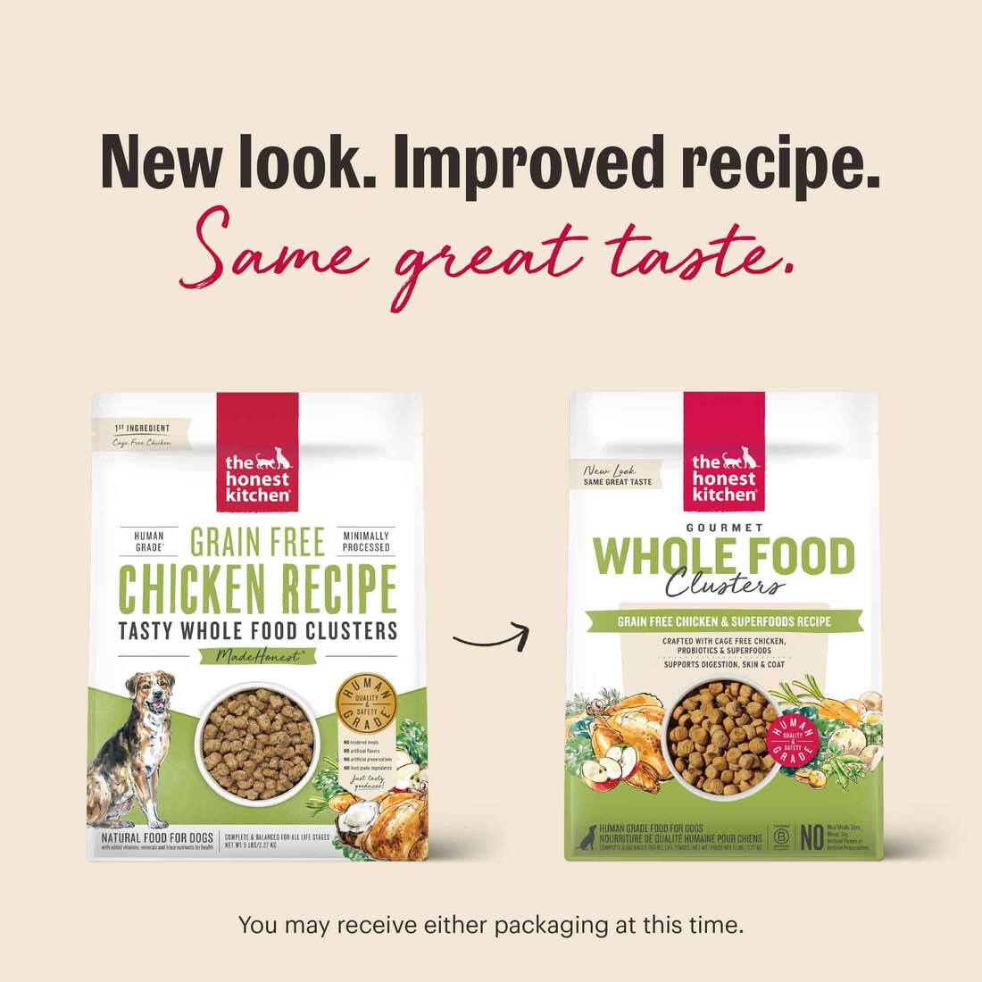 THE HONEST KITCHEN Dog - Grain Free Lamb Whole Food Clusters Kibble 4 lb
