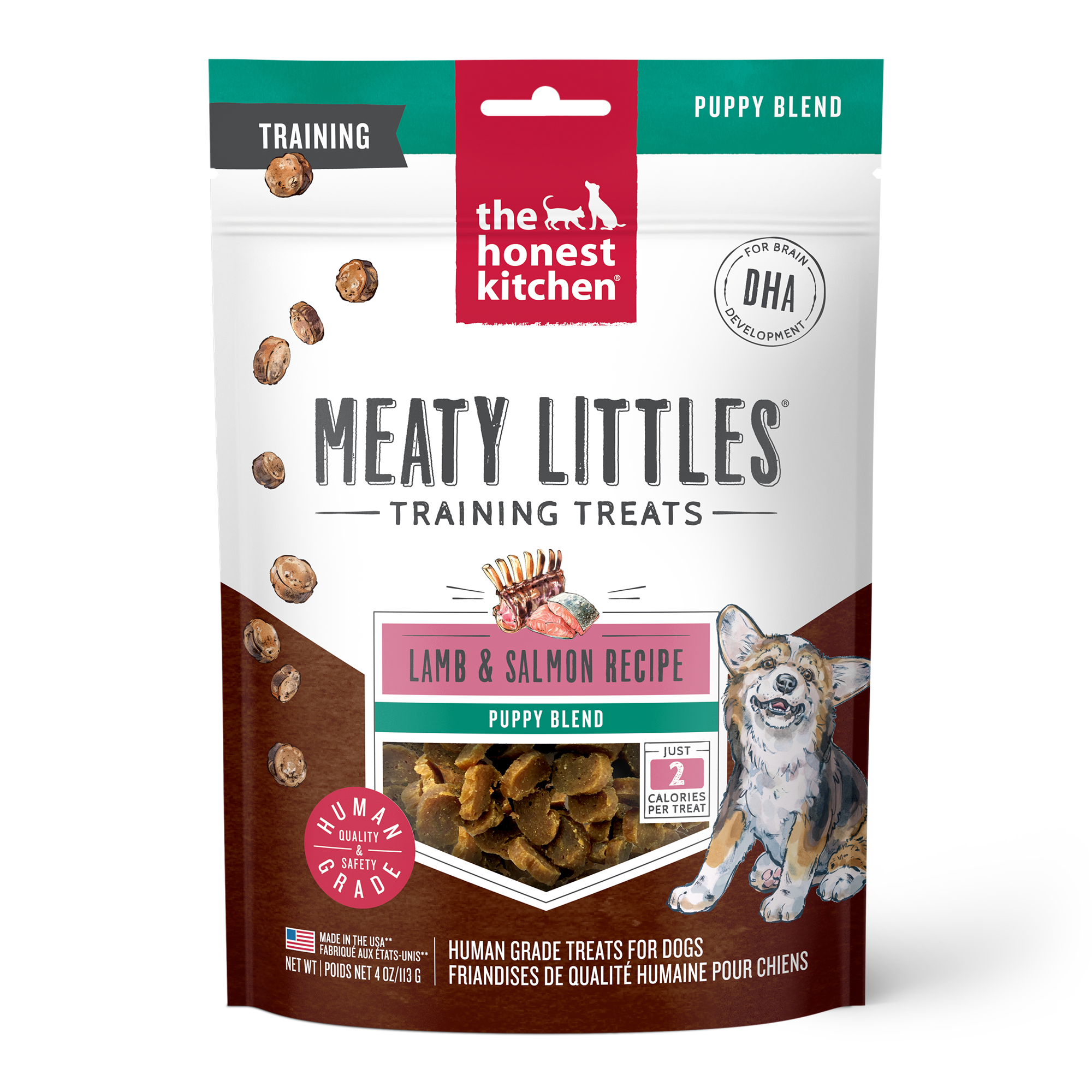 THE HONEST KITCHEN Dog - Lamb & Salmon Puppy Meaty Littles Treats 4 oz