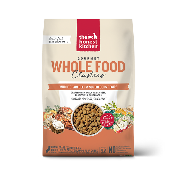 THE HONEST KITCHEN Dog - Whole Grain Beef & Oat Whole Food Clusters Kibble 5 lb