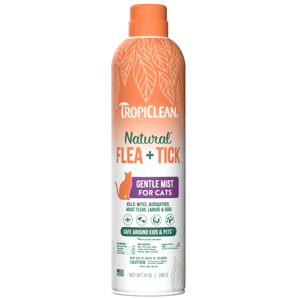TROPICLEAN Cat - Natural Flea & Tick Home Easy Mist Spray 14 oz