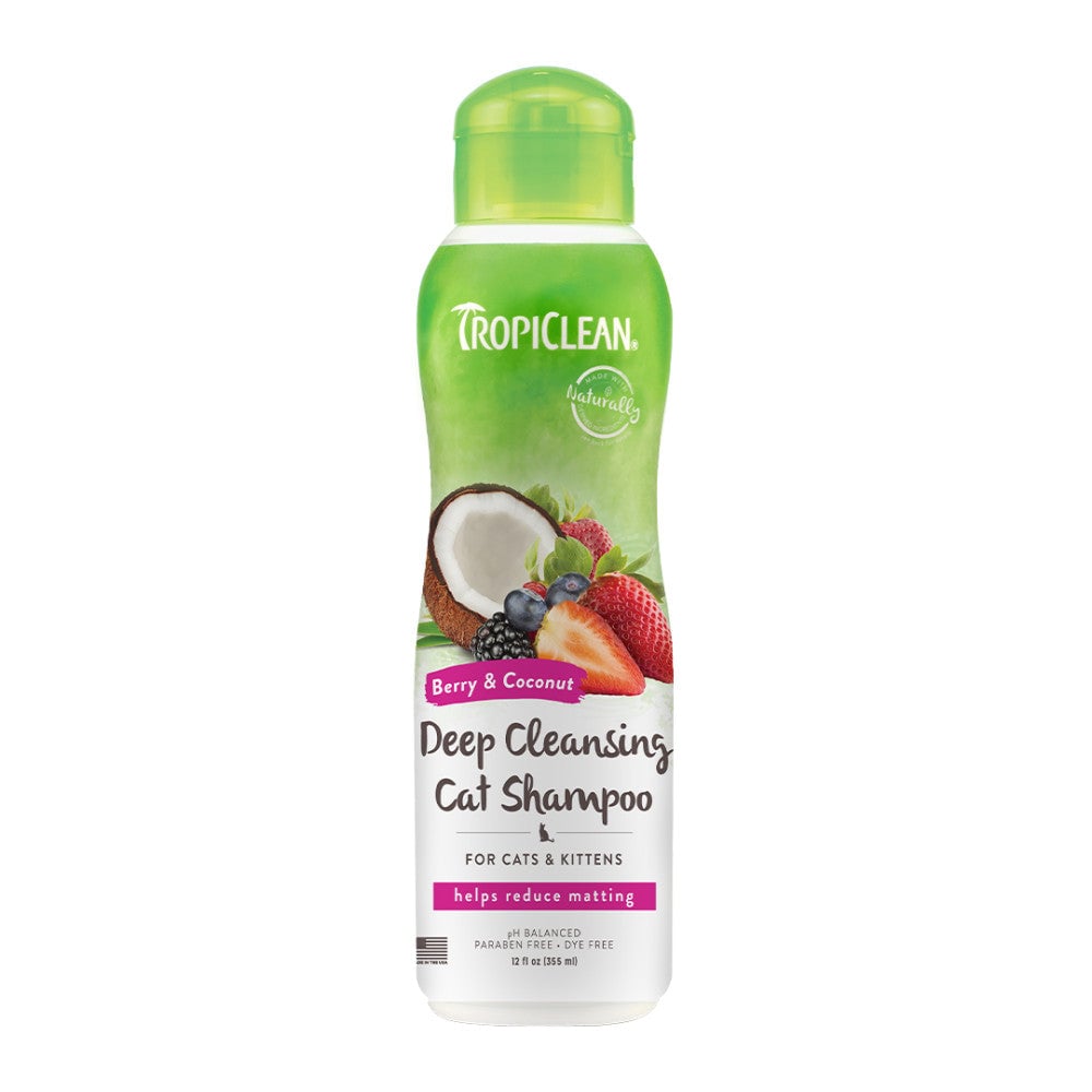 TROPICLEAN Cats & Kittens - Berry & Coconut Deep Cleansing Shampoo 12 oz