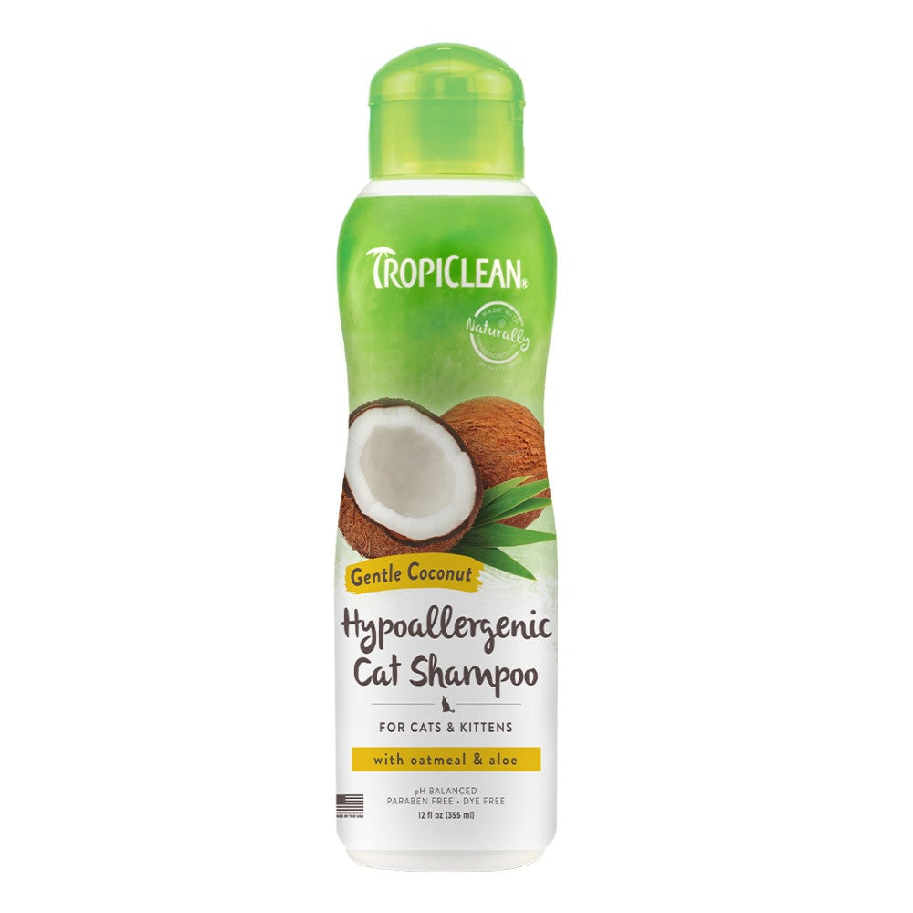 TROPICLEAN Cats & Kittens - Hypoallergenic Coconut Shampoo 12 oz