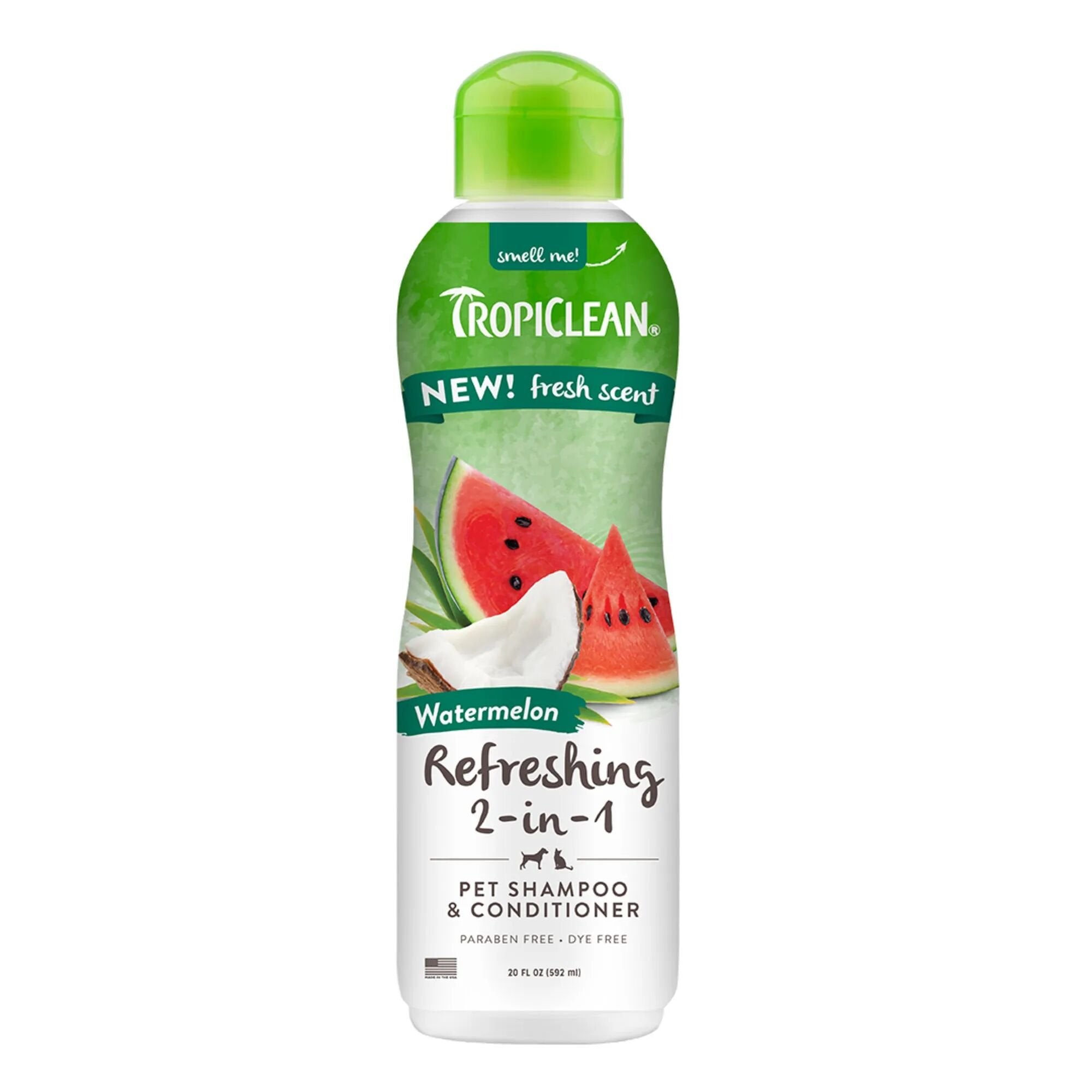 TROPICLEAN Dog & Cat - 2-in-1 Watermelon Shampoo & Conditioner 20 oz