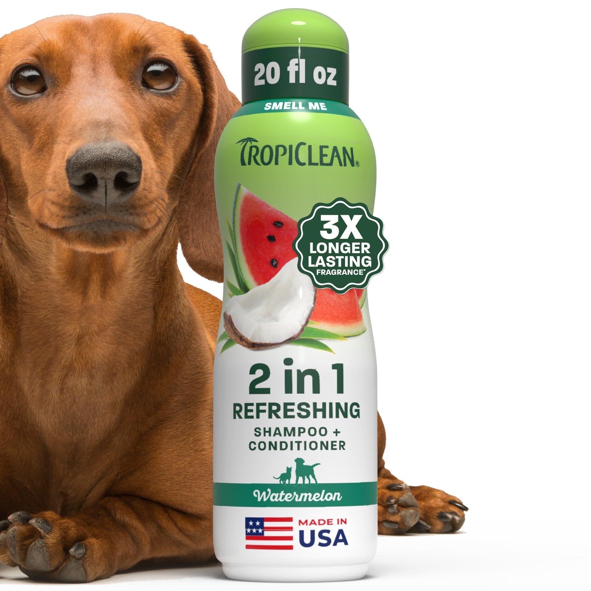 TROPICLEAN Dog & Cat - 2-in-1 Watermelon Shampoo & Conditioner 20 oz