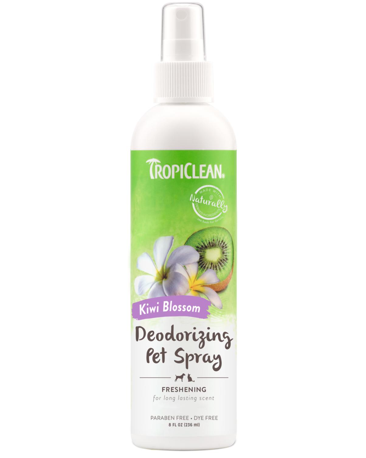 TROPICLEAN Dog & Cat - Kiwi Blossom Deodorizing Spray 8 oz