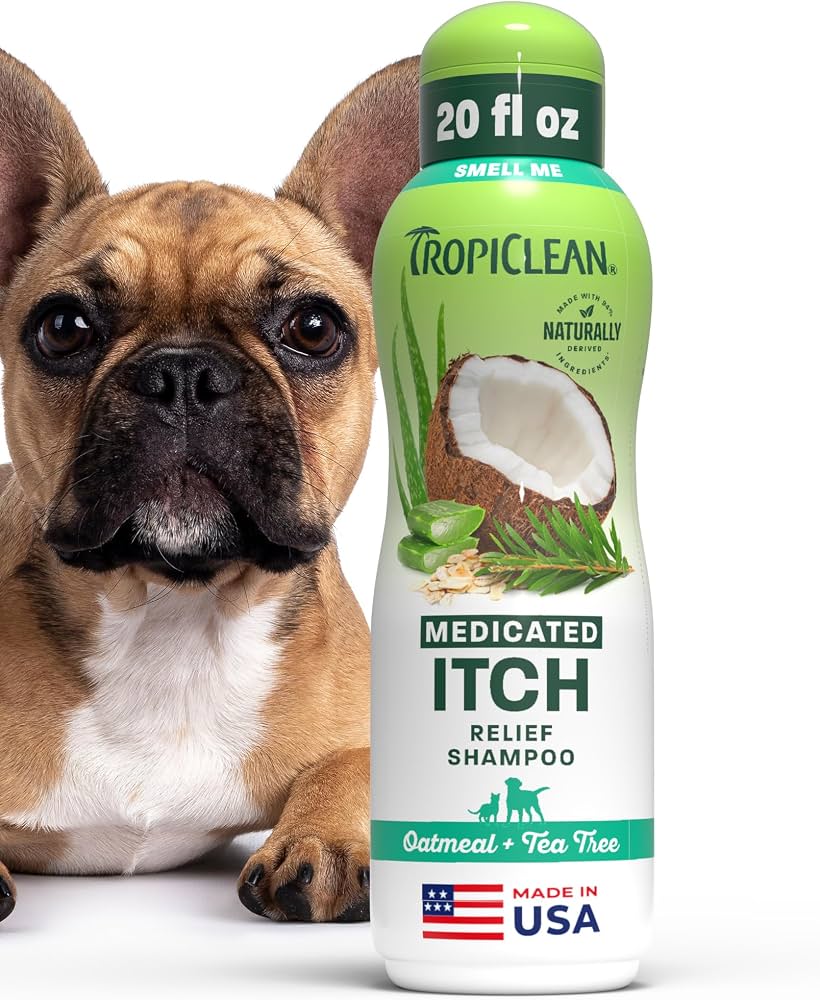 TROPICLEAN Dog & Cat - Oatmeal & Tea Tree Medicated Itch Relief Shampoo 20 oz