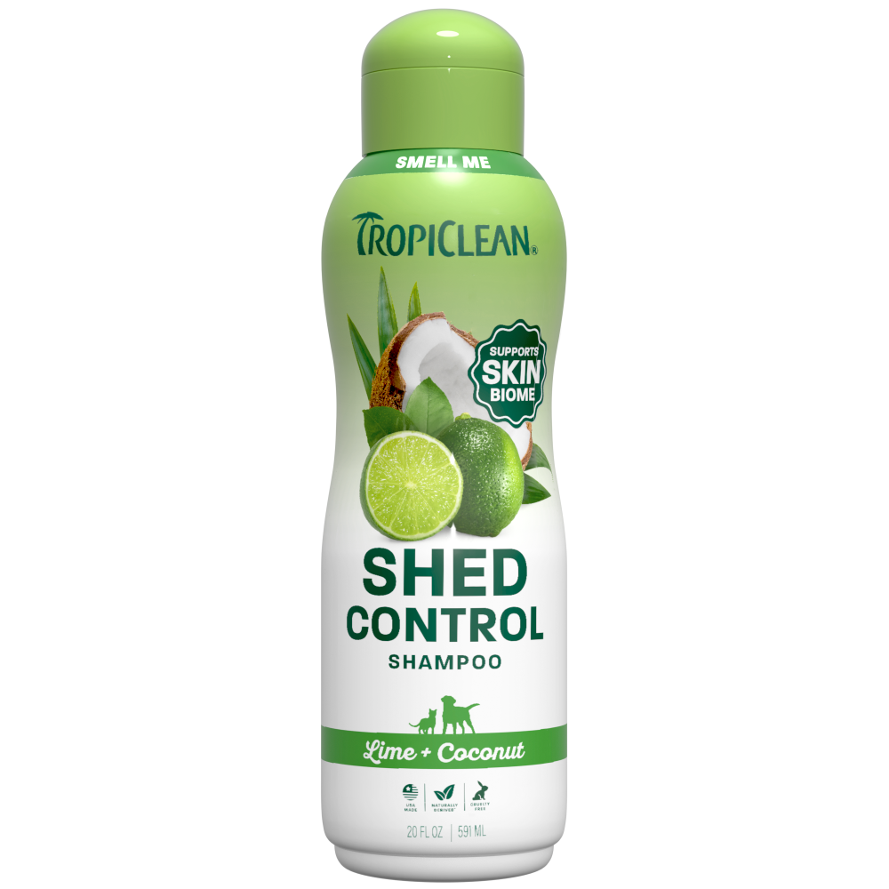 TROPICLEAN Dog & Cat - Shed Control Lime & Coconut Pet Shampoo 20 oz