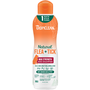 TROPICLEAN Dog - Natural Flea & Tick Maximum Strength Shampoo 20 oz