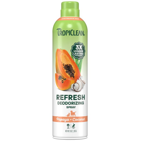 TROPICLEAN Dog - Papaya & Coconut Refresh Deodorizing Spray 10 oz