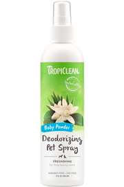 TROPICLEAN Dogs & Cats - Baby Powder Deodorizing Spray 8 oz