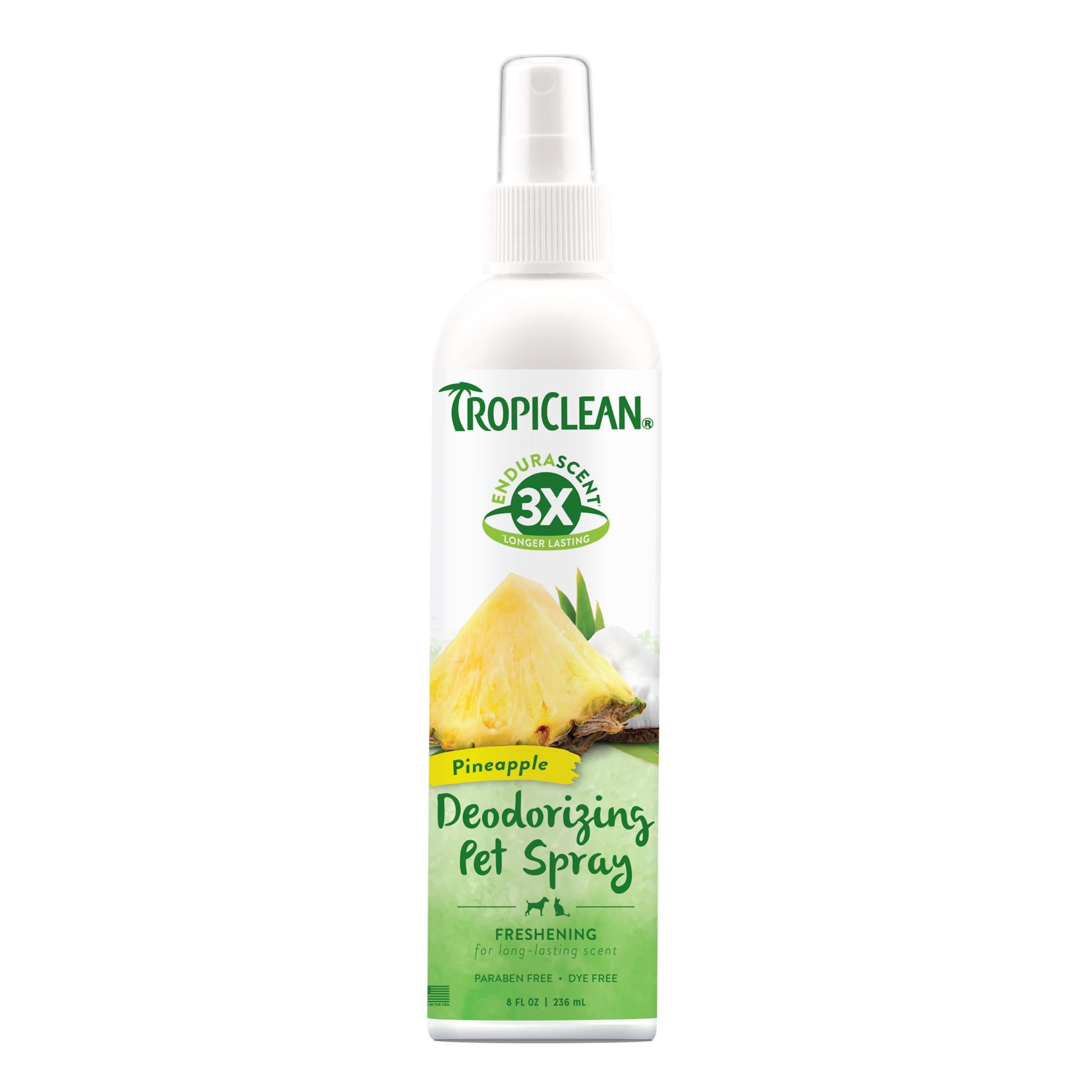 TROPICLEAN Dogs & Cats - EnduraScent Pineapple Deodorizing Spray 8 oz