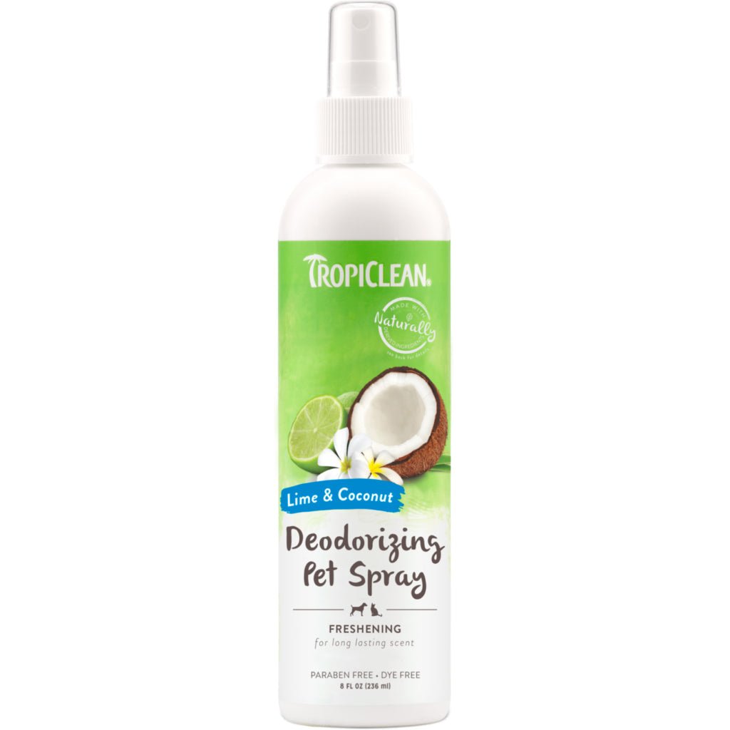 TROPICLEAN Dogs & Cats - Lime & Coconut Deodorizing Pet Spray 8 oz