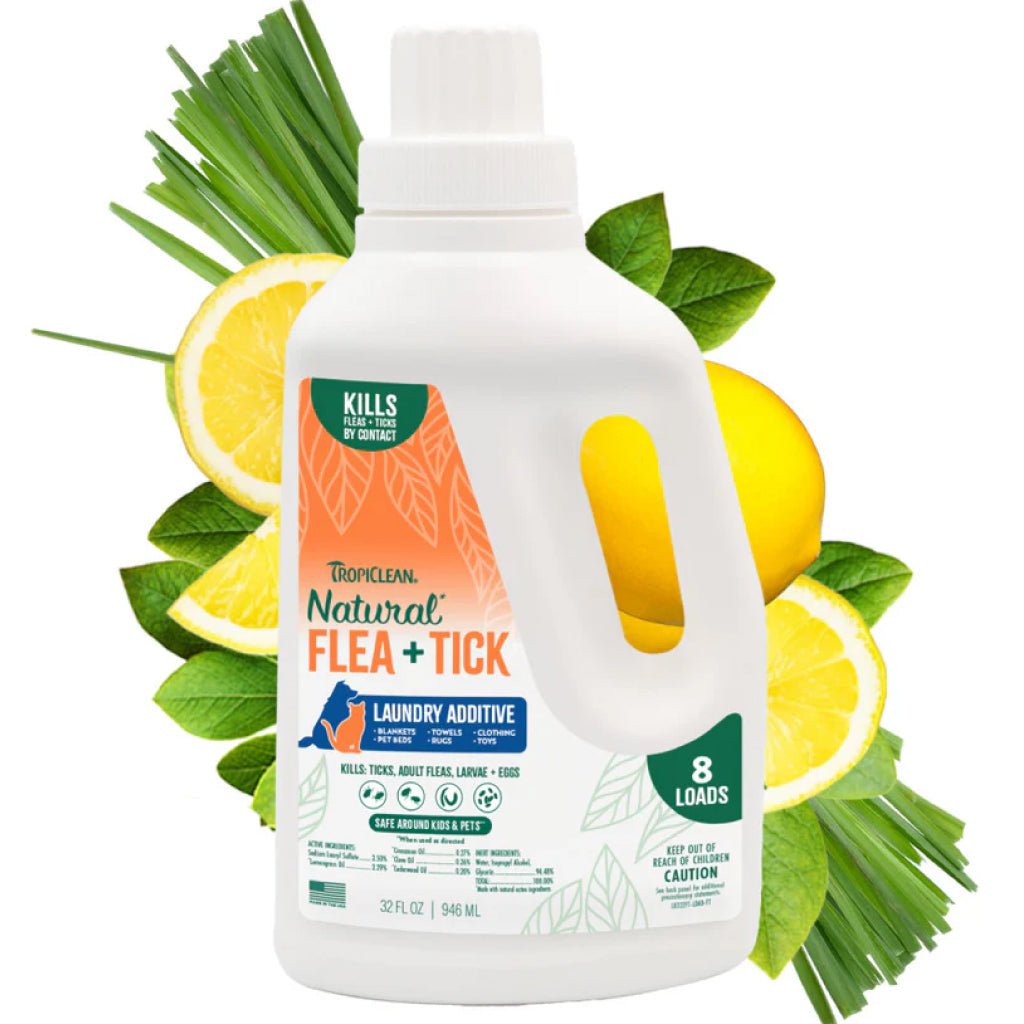 TROPICLEAN Dogs & Cats - Natural Flea & Tick Laundry Additive 32 oz