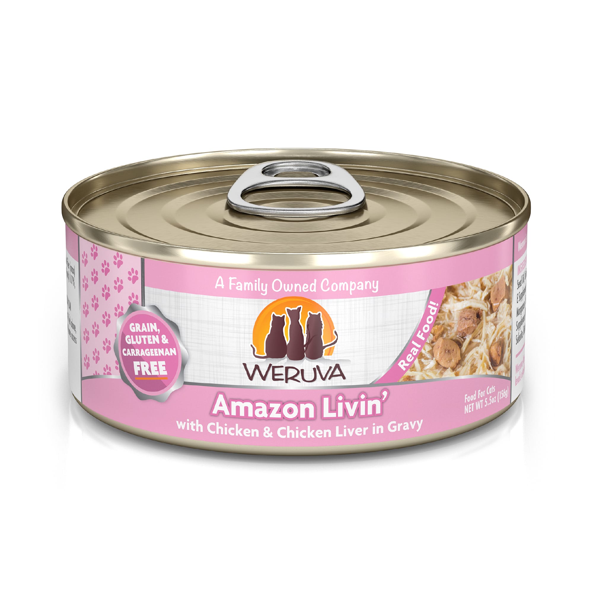 Weruva Amazon Livin with chicken and chicken liver in gravy 3oz - Single Cans