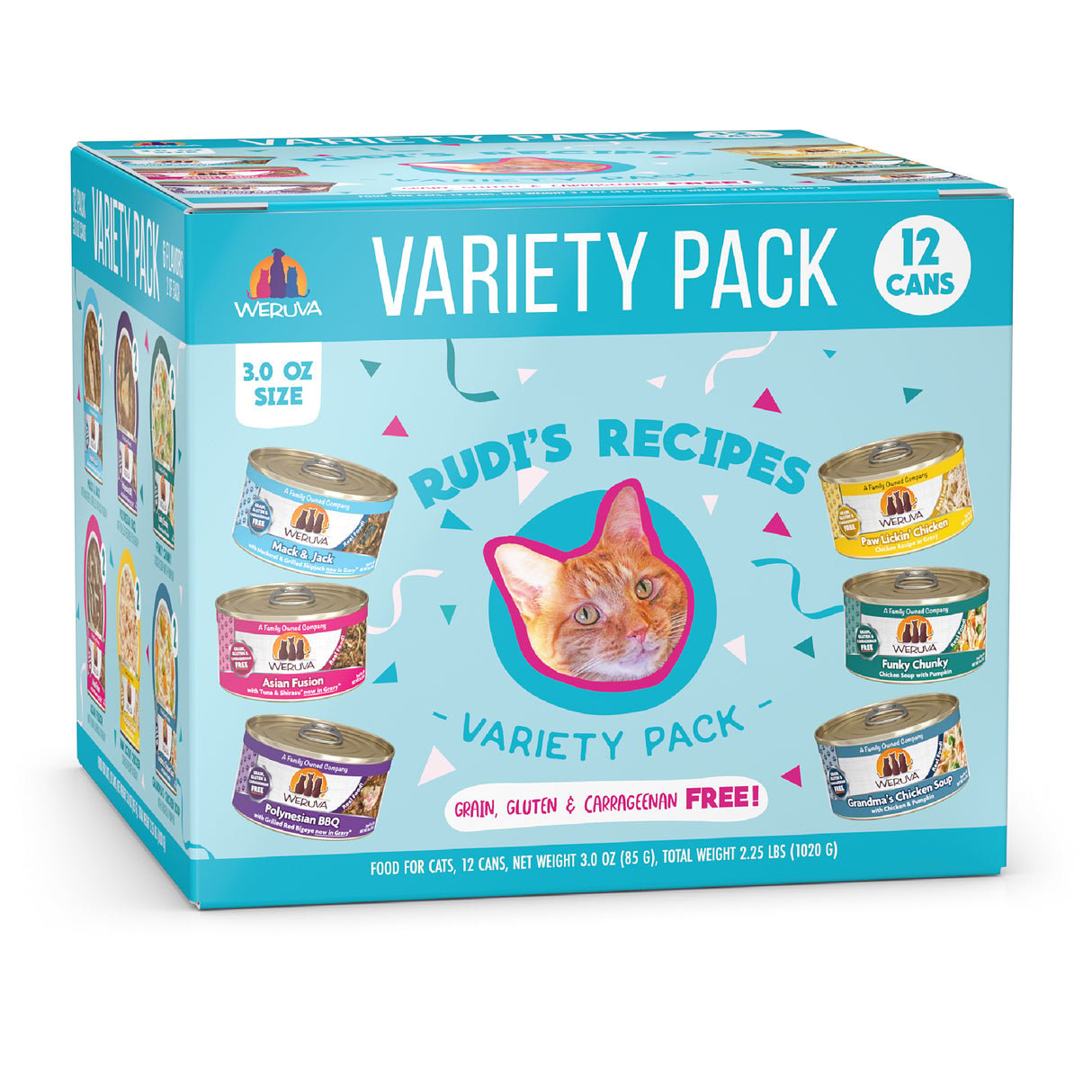 WERUVA CAT CLASSIC RUDI'S RECIPES 3OZ VARIETY PACK - 12 PACK