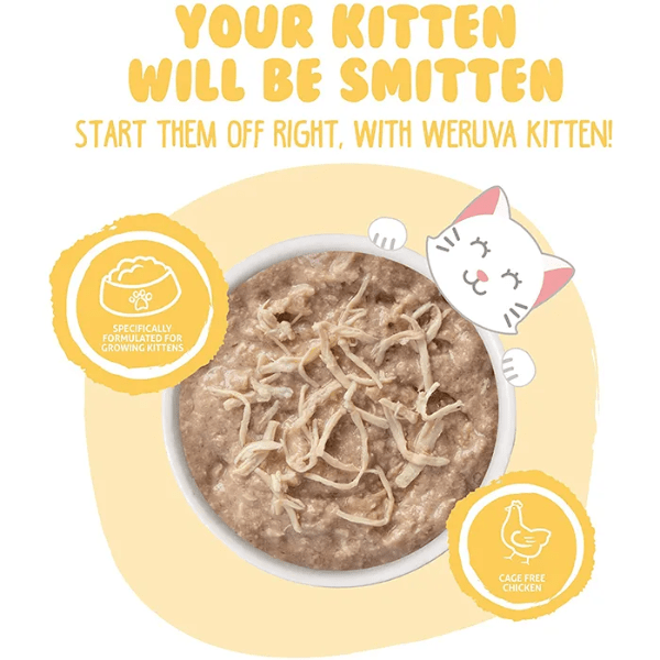 WERUVA CAT KITTEN CHICKEN FORMULA AU JUS 3OZ Ea