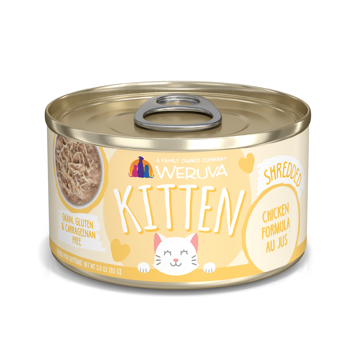 WERUVA CAT KITTEN CHICKEN FORMULA AU JUS 3OZ Ea
