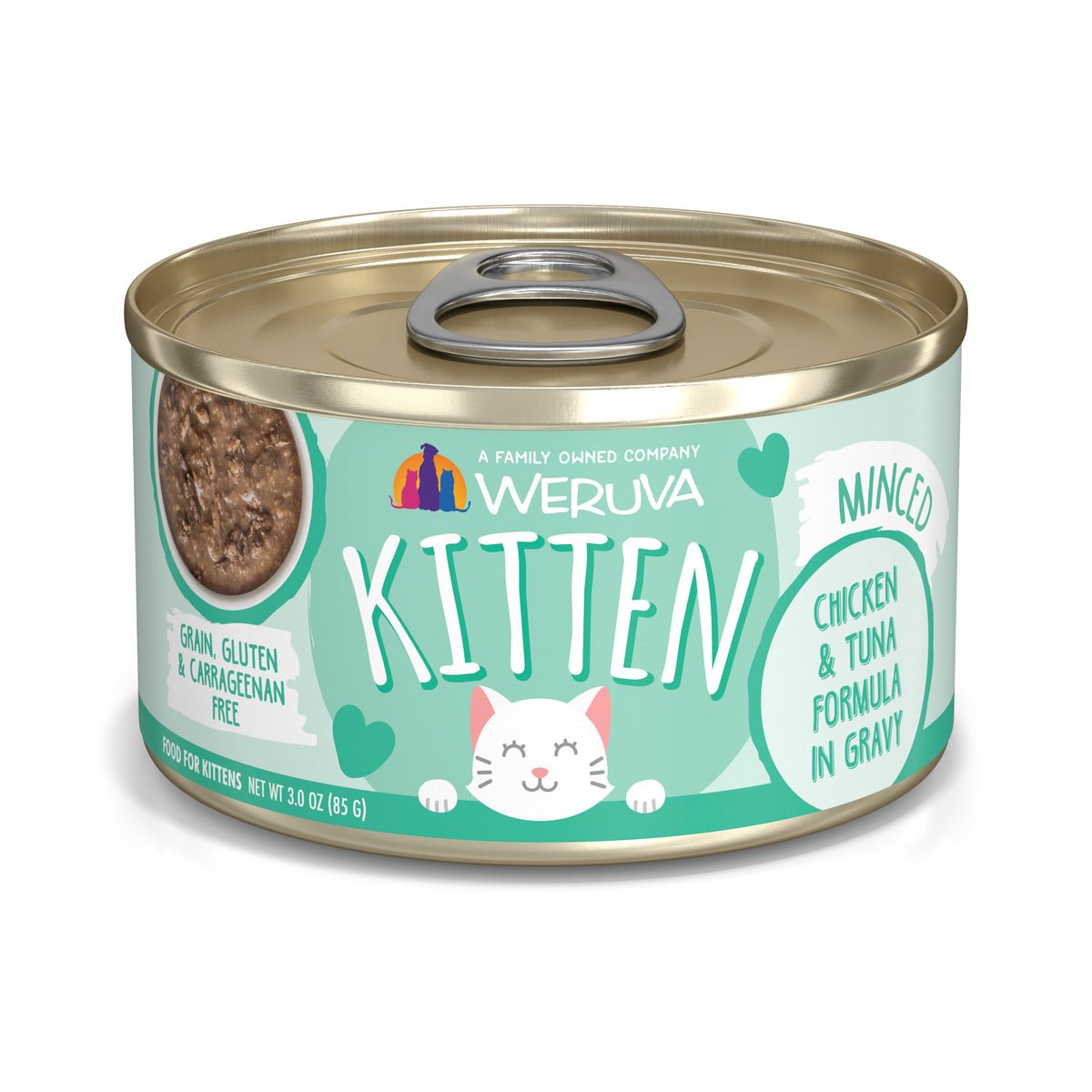 WERUVA CAT KITTEN CHICKEN & TUNA FORMULA IN GRAVY 3OZ - Ea