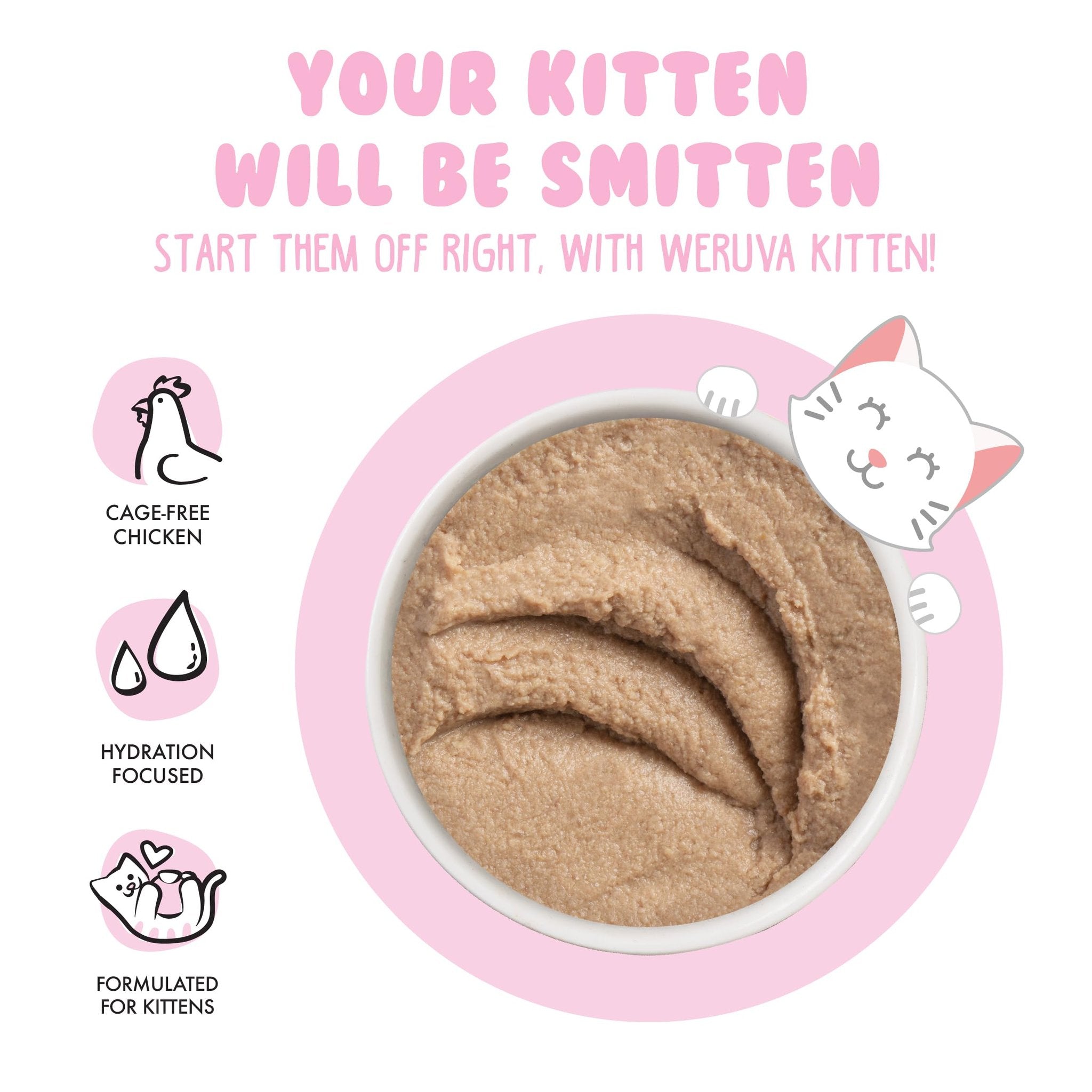 WERUVA CAT KITTEN HYDRATING PUREE CHICKEN BREAST FORMULA 3OZ