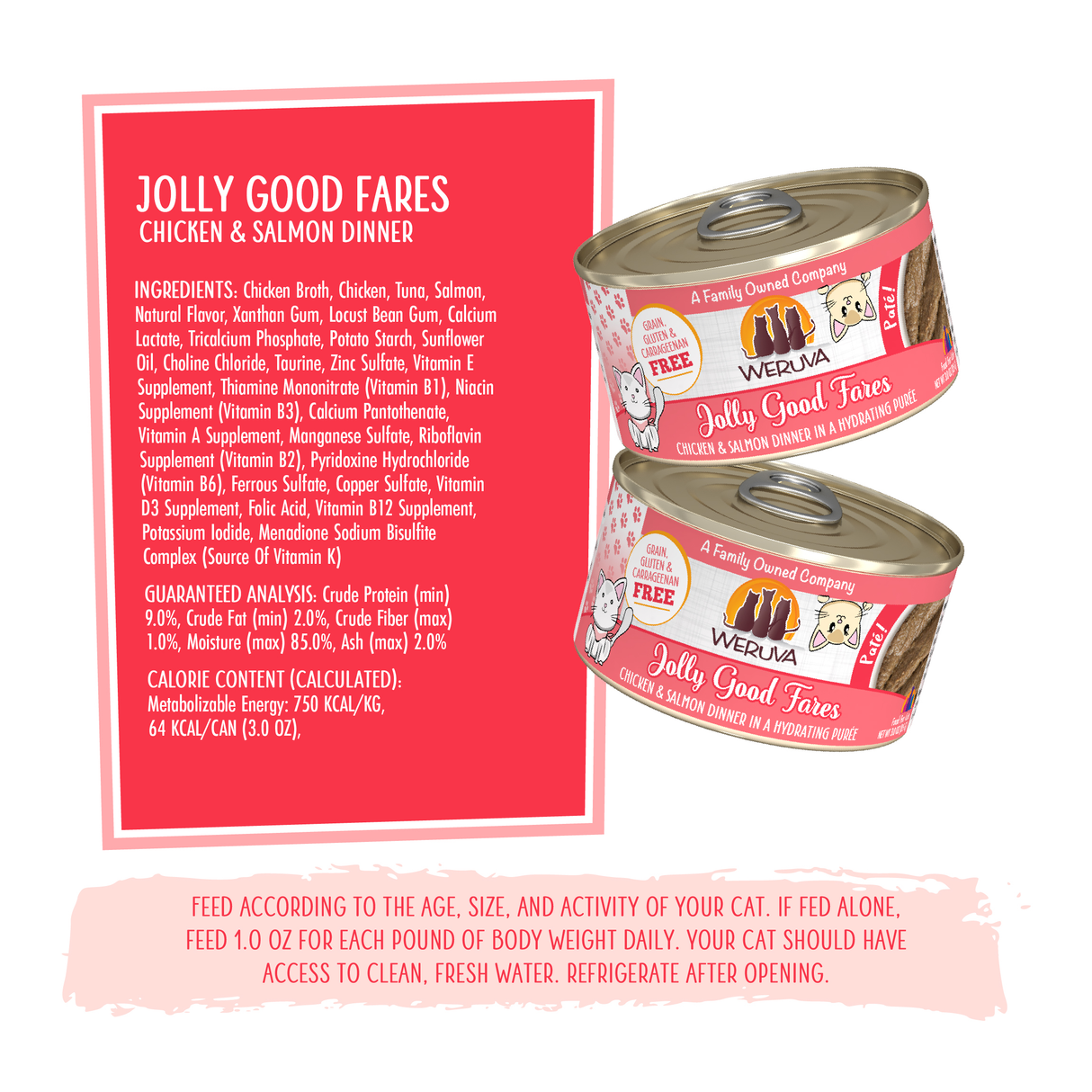 WERUVA CAT PATE JOLLY GOOD FARES 3OZ