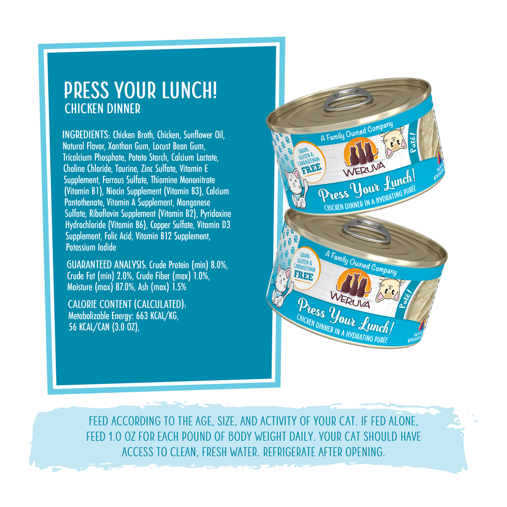 WERUVA CAT PATE PRESS YOUR LUNCH 5.5OZ 8 PACK
