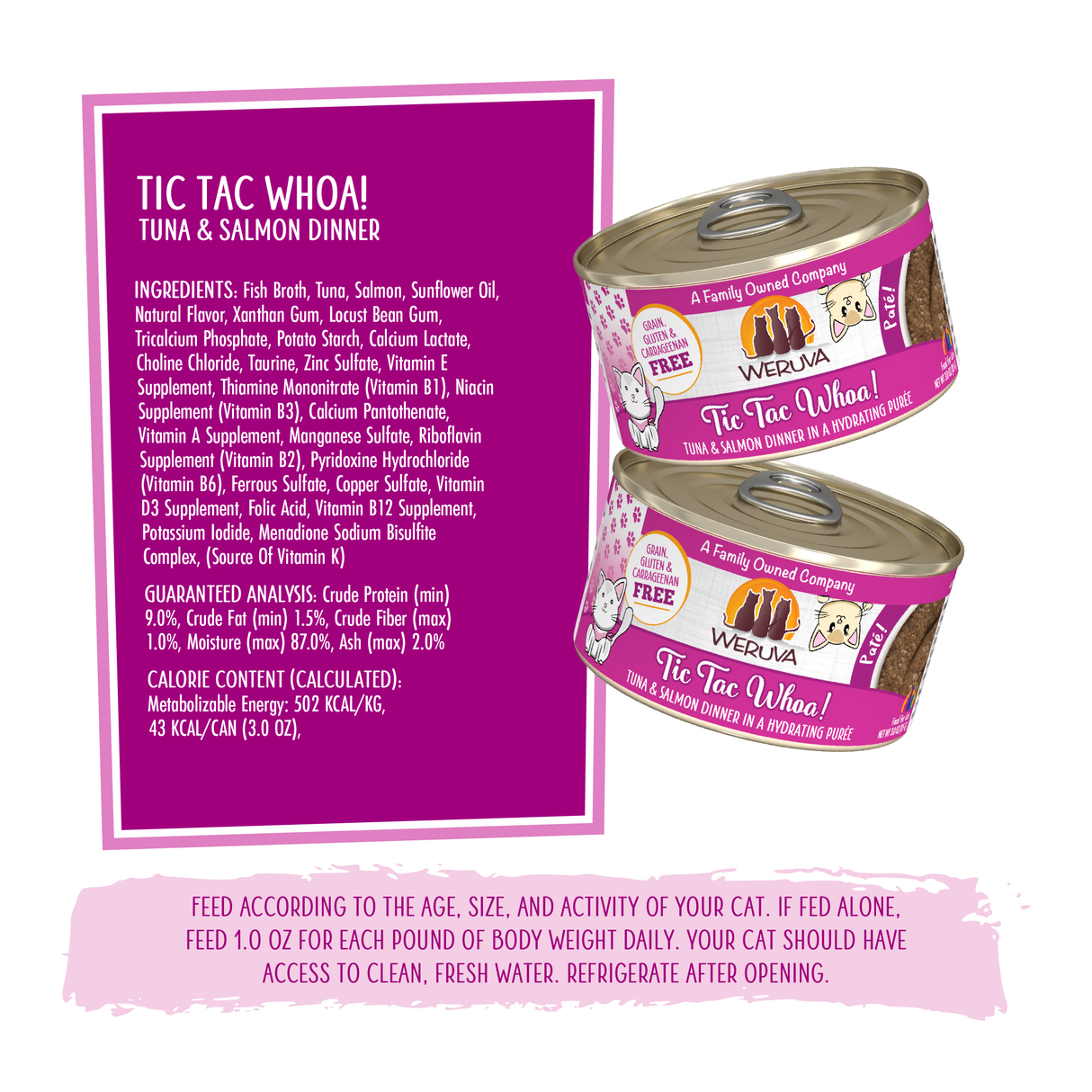 WERUVA CAT PATE TIC TAC WHOA 5.5OZ 8 PACK