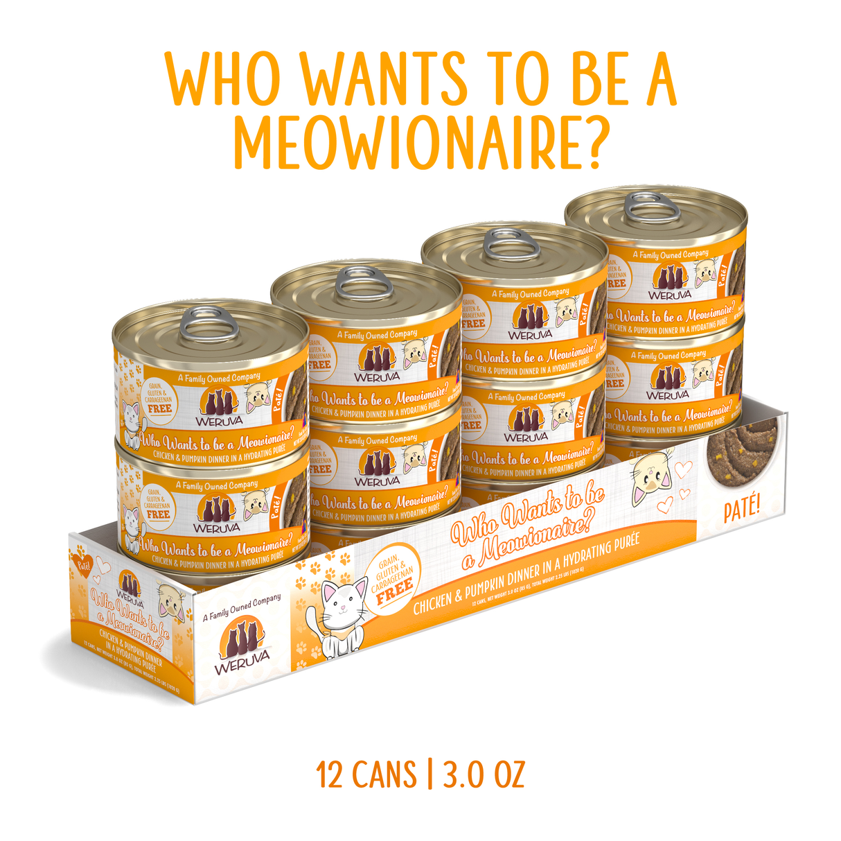 WERUVA CAT PATE WHO WANTS TO BE A MEOWIONAIRE 3OZ