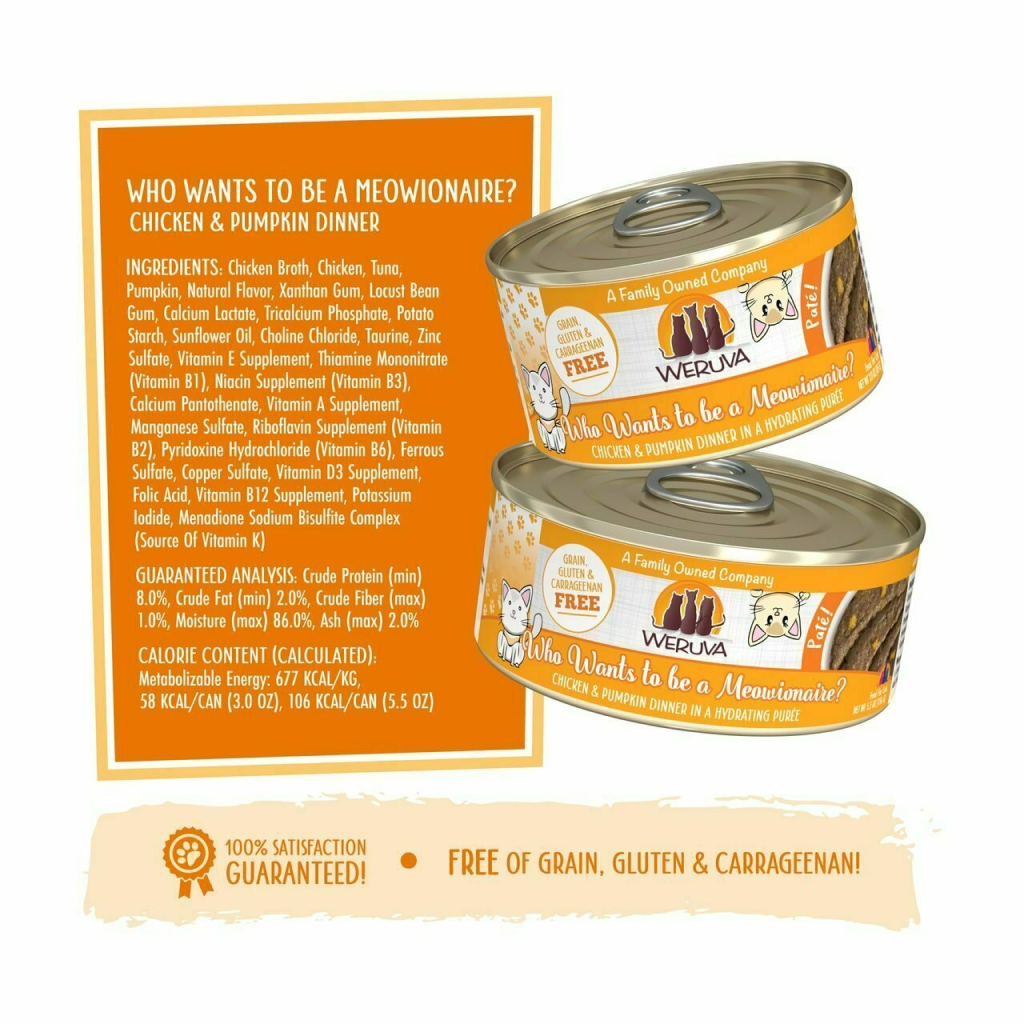 WERUVA CAT PATE WHO WANTS TO BE A MEOWIONAIRE 3OZ