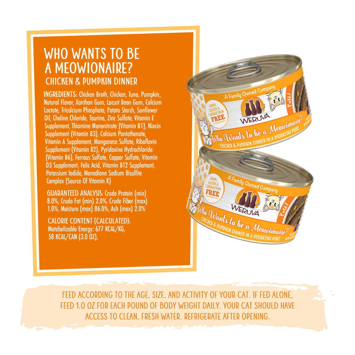 WERUVA CAT PATE WHO WANTS TO BE A MEOWIONAIRE 5.5OZ