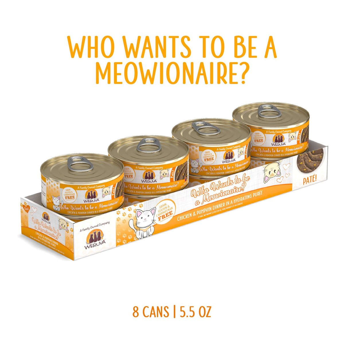 WERUVA CAT PATE WHO WANTS TO BE A MEOWIONAIRE 5.5OZ