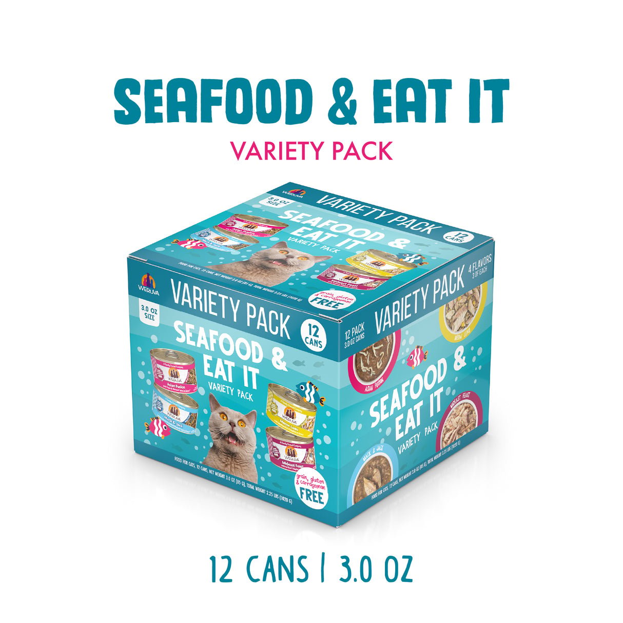 WERUVA CAT SEAFOOD EAT IT 3OZ VARIETY