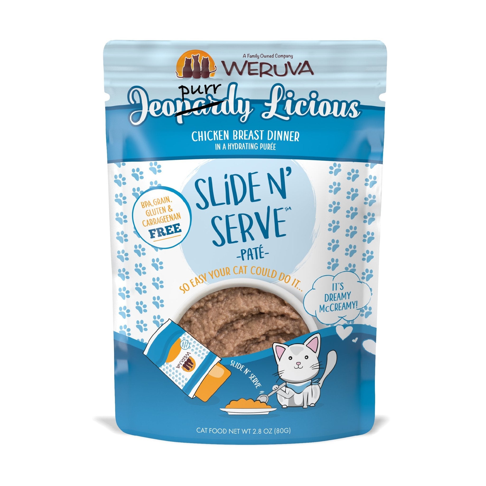 WERUVA CAT SLIDE N' SERVE JEOPURRDY 2.8OZ POUCH