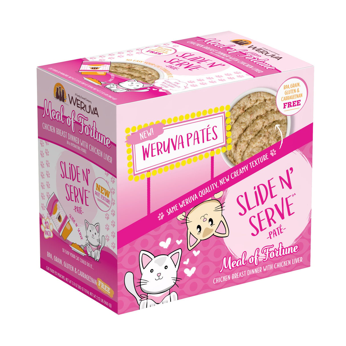 WERUVA CAT SLIDE N' SERVE MEAL OF FORTUNE 2.8OZ POUCH