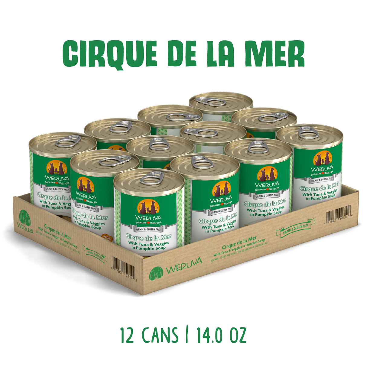 Weruva Classics Cirque De La Mer with Tuna & Veggies in Pumpkin Soup Wet Dog Food, 14 Oz.