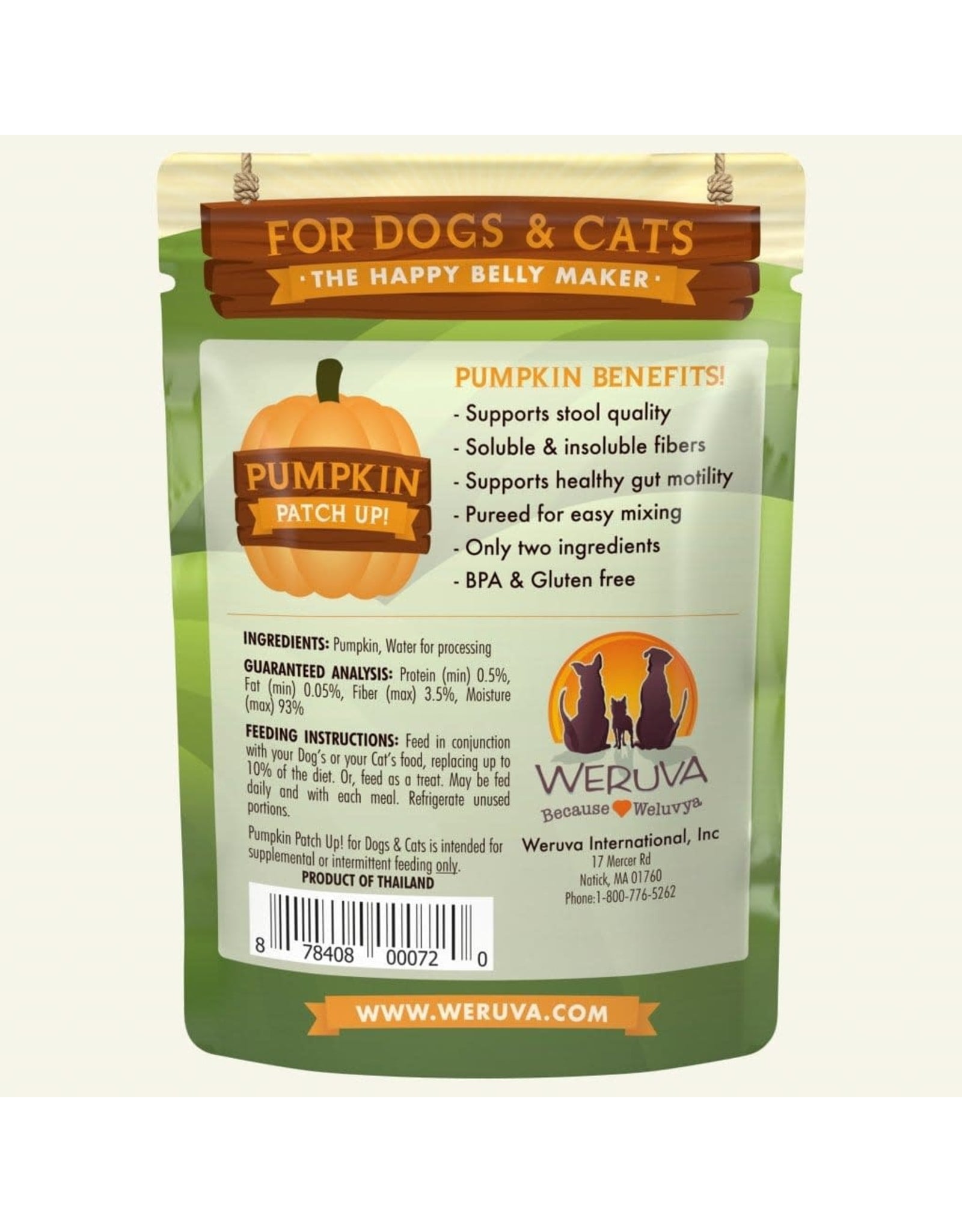 WERUVA DOG and Cat PUMPKIN PATCH 2.8OZ POUCH (Case of 12)