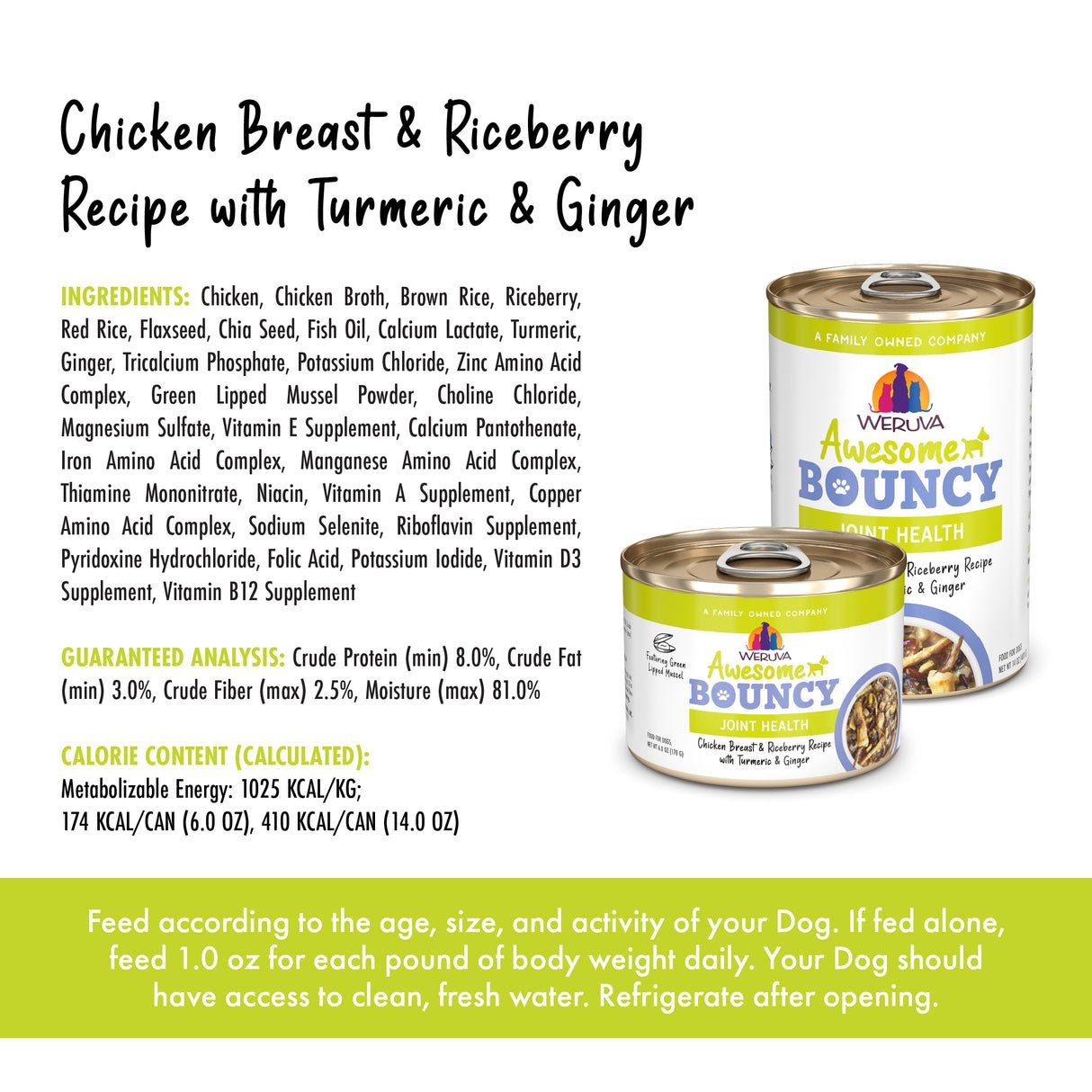 WERUVA DOG BOUNCY CHICKEN & RICE 6OZ