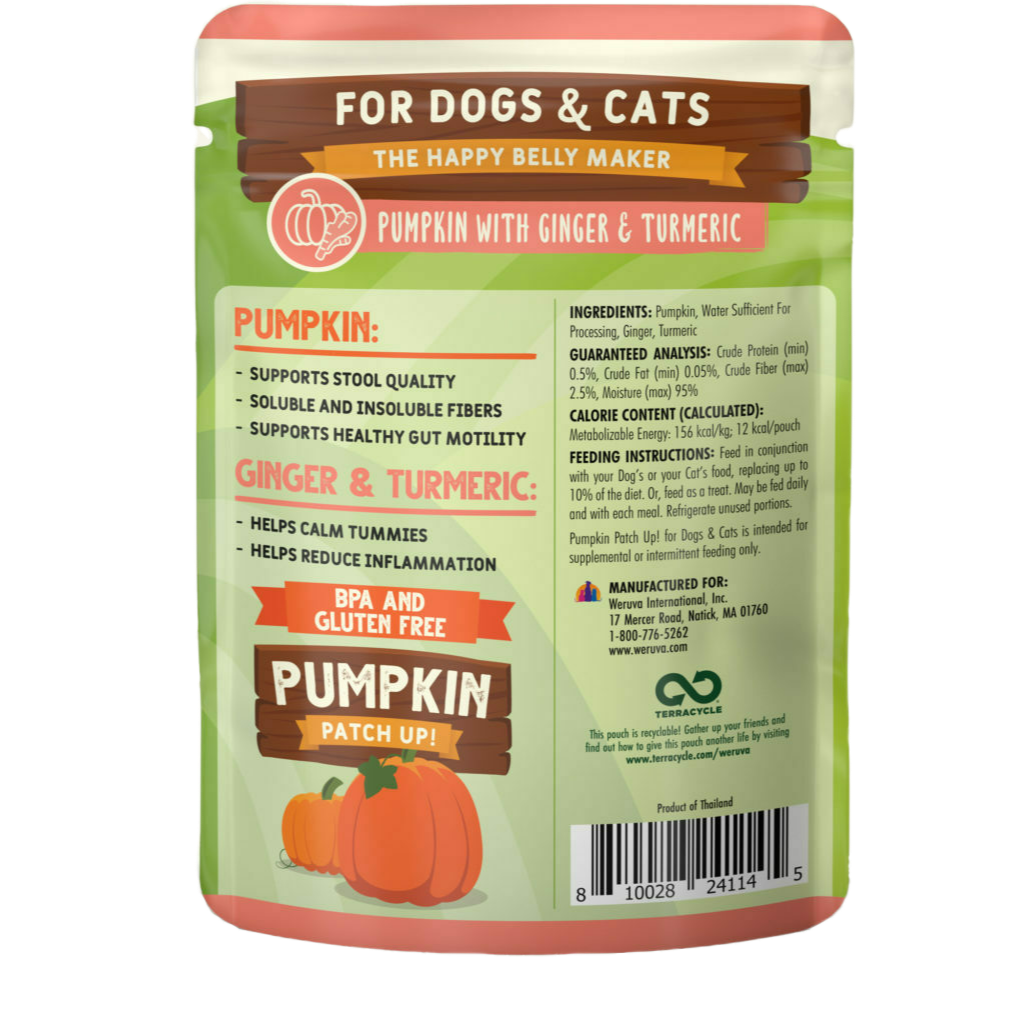 WERUVA DOG CAT PUMPKIN GINGER 2.8OZ POUCH