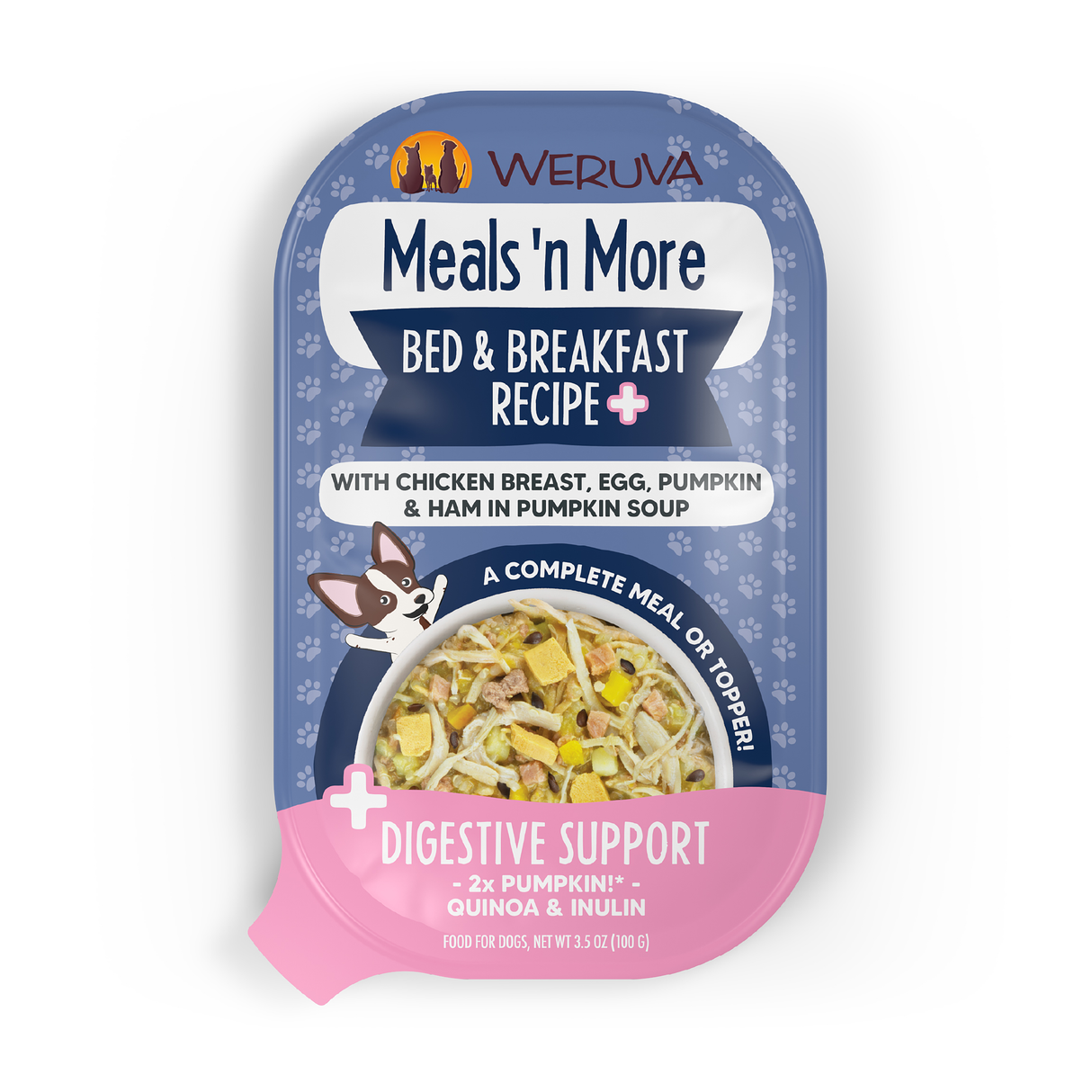 WERUVA DOG MEALS N' MORE BED AND BREAKFAST RECIPE PLUS 3.5OZ CUP