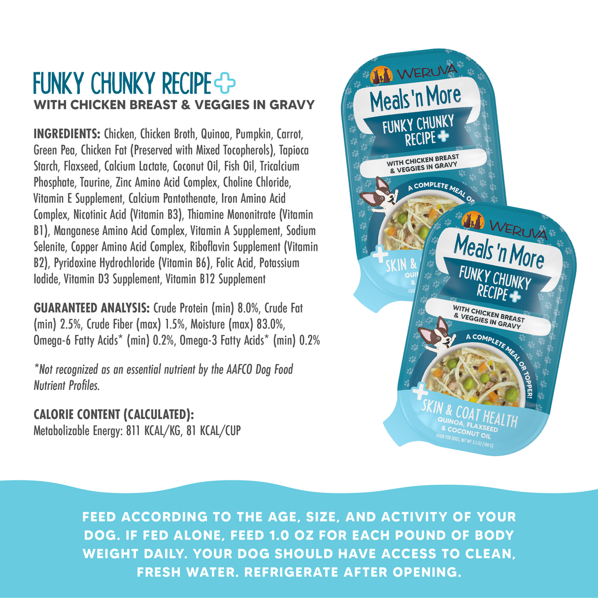 WERUVA DOG MEALS N' MORE FUNKY CHUNKY 3.5OZ CUP