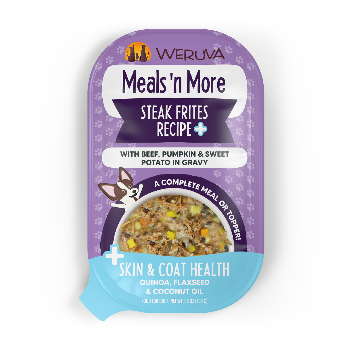 WERUVA DOG MEALS N' MORE STEAK FRITES RECIPE PLUS 3.5OZ CUP