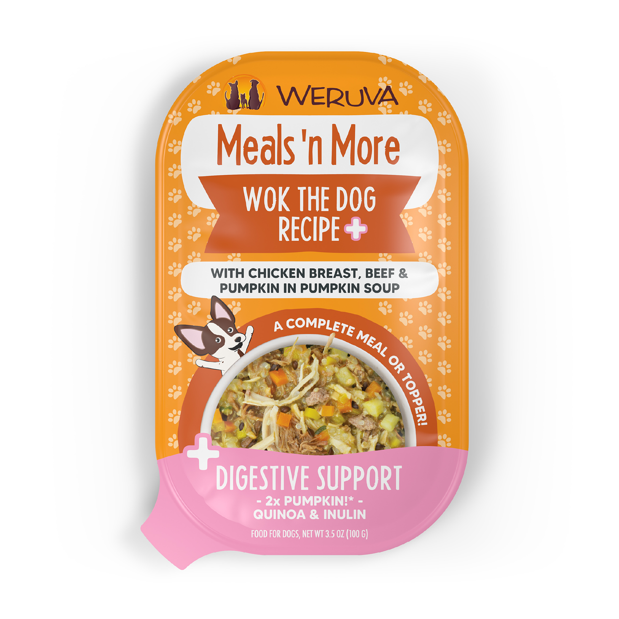 WERUVA DOG MEALS N' MORE WOK THE DOG RECIPE PLUS 3.5OZ CUP