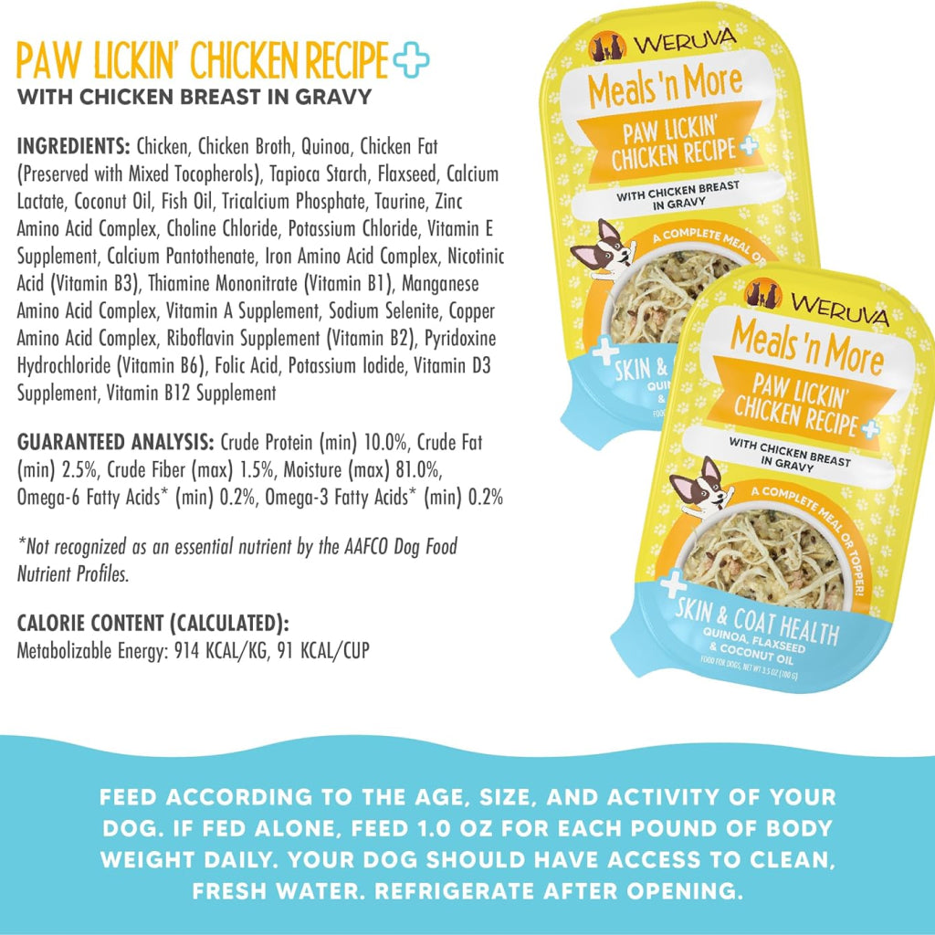 Weruva Meals and More  Paw Lickin Chicken Recipe