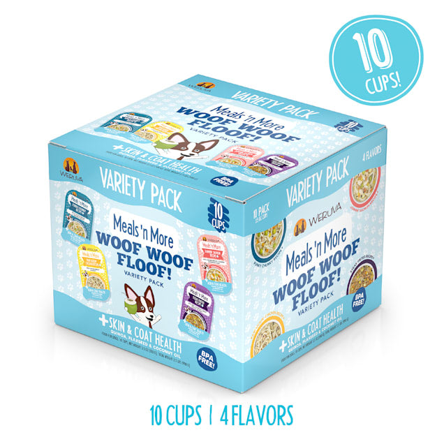 Weruva Meals 'n More Woof Woof Floof! Variety Pack Wet Dog Food, 3.5 Oz., Count of 10