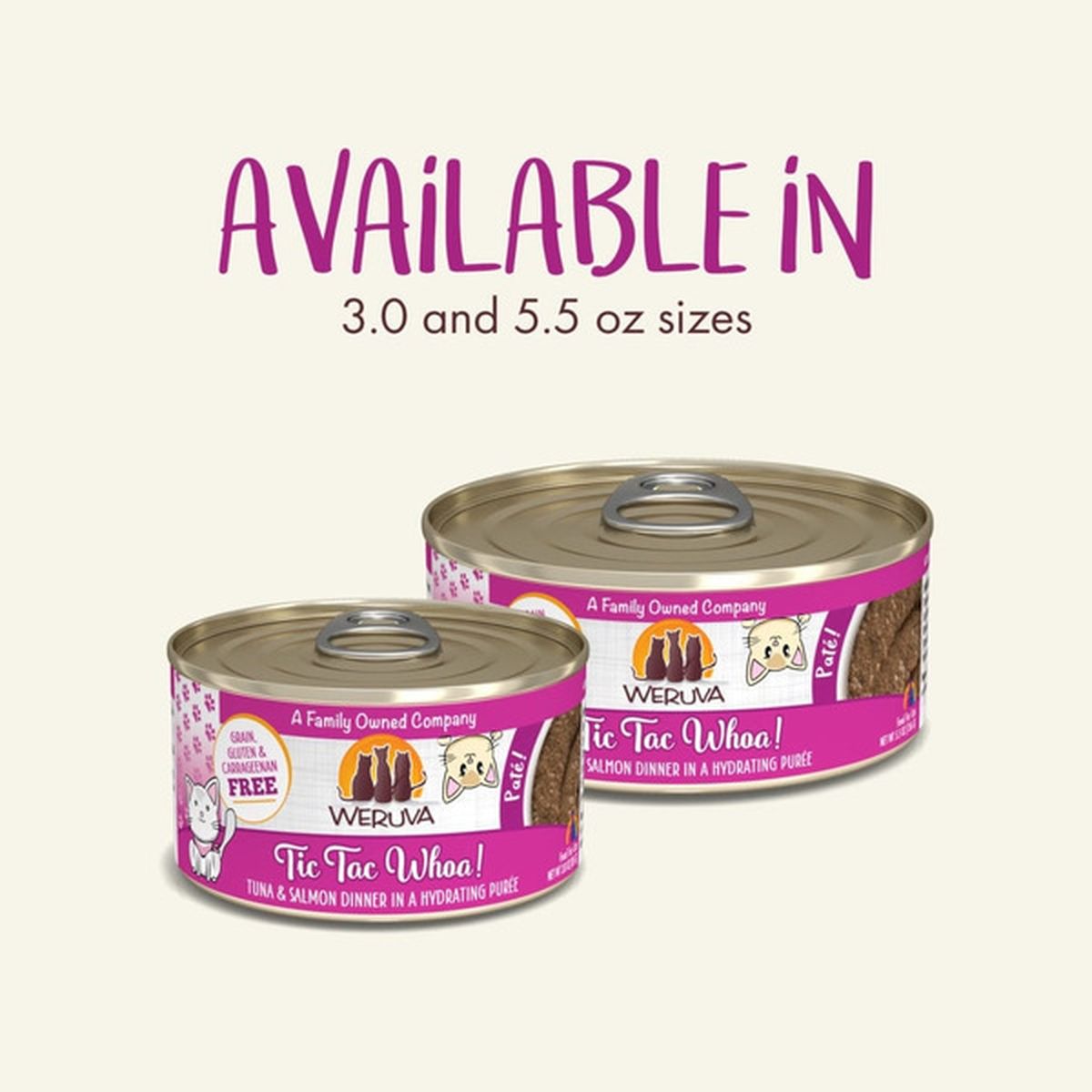 Weruva PATE Can - Tic Tac Whoa! Tuna & Salmon 3oz EA