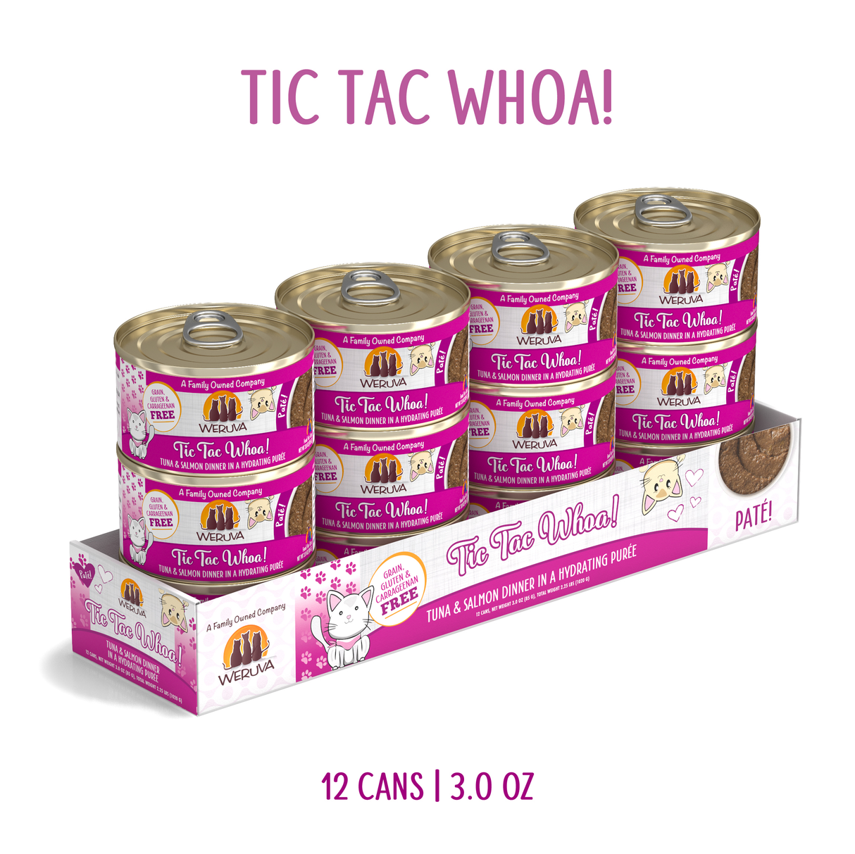 Weruva PATE Can - Tic Tac Whoa! Tuna & Salmon 3oz EA